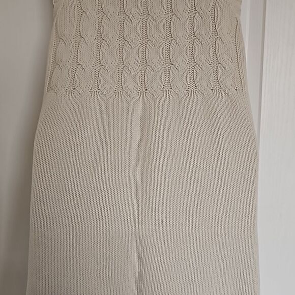 Zara Sweater Mini Sleeveless Dress Small Off White - Picture 4 of 16